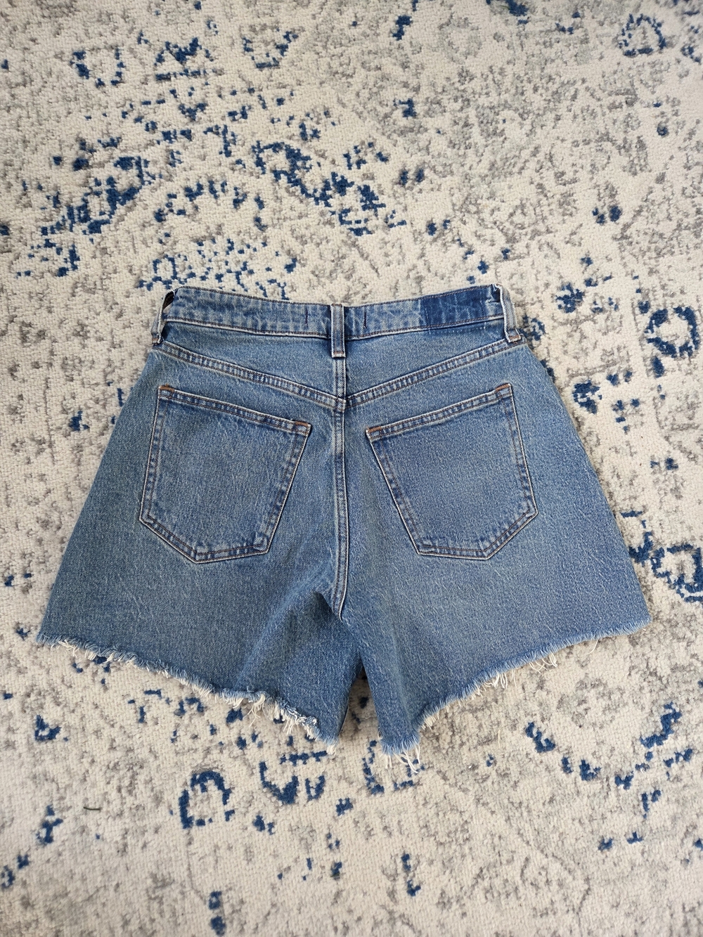 High-Rise Light Blue Denim Shorts - Picture 5 of 5